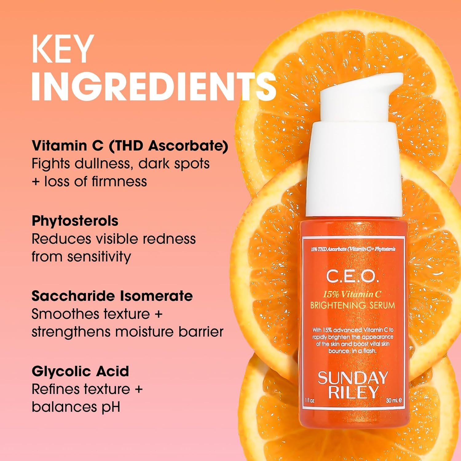 Sunday Riley C.E.O. 15% Vitamin C Brightening Serum(1 Fl Oz (Pack of 1)) - view 4