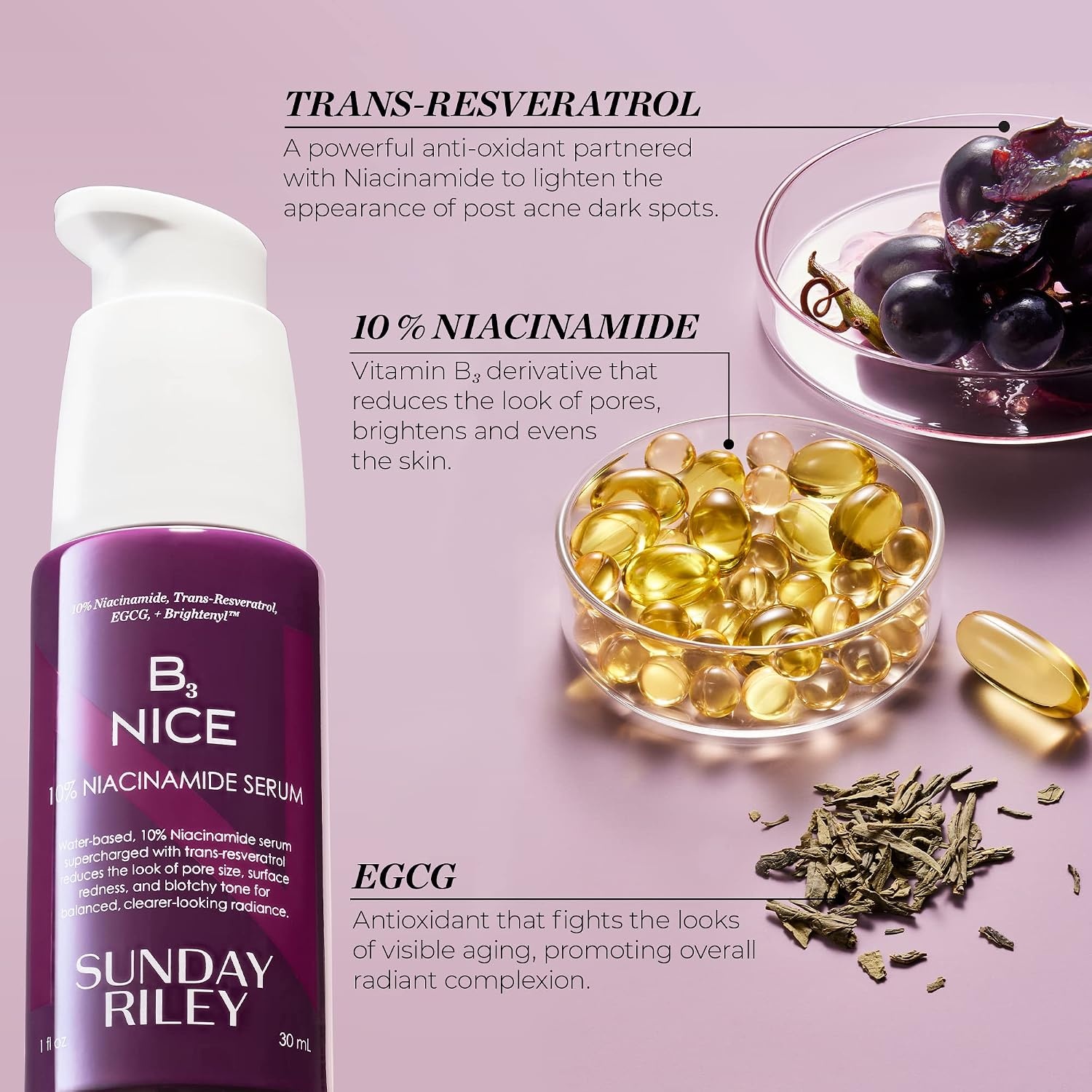 Sunday Riley B3 Nice 10% Niacinamide Serum 1.0oz(No Color) - view 2