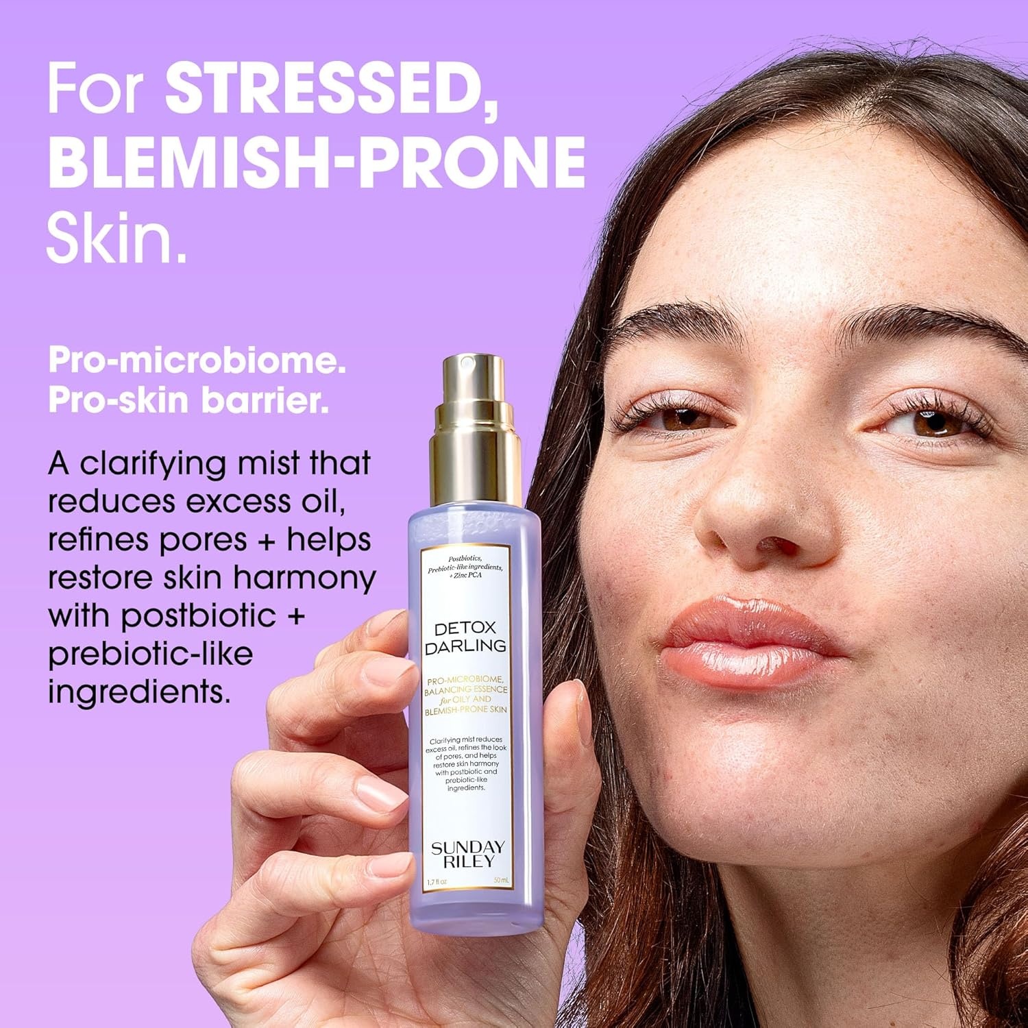 Sunday Riley Detox Darling Balancing Essence Mist for Oily and Blemish-Prone Skin(Purple)