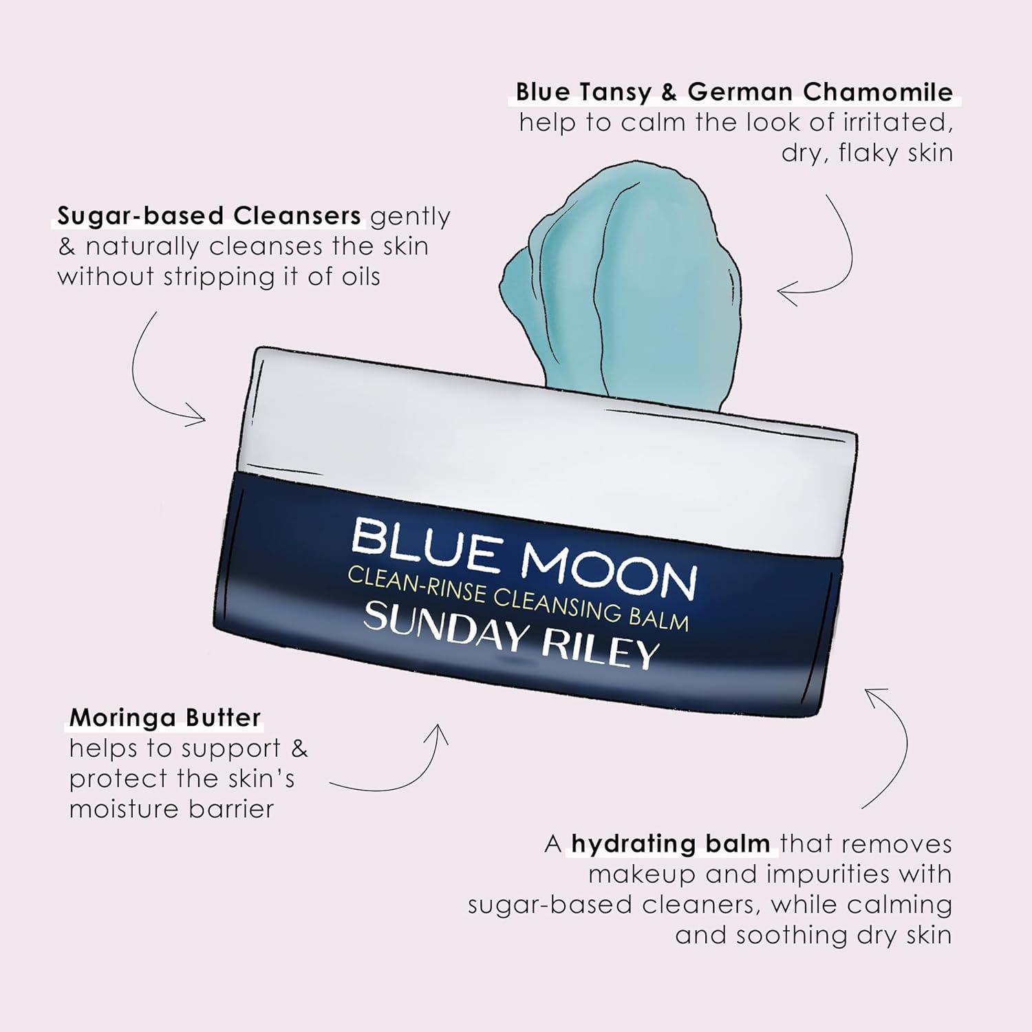 Sunday Riley Blue Moon Cleansing Balm, 3.5 Fl Oz - view 5