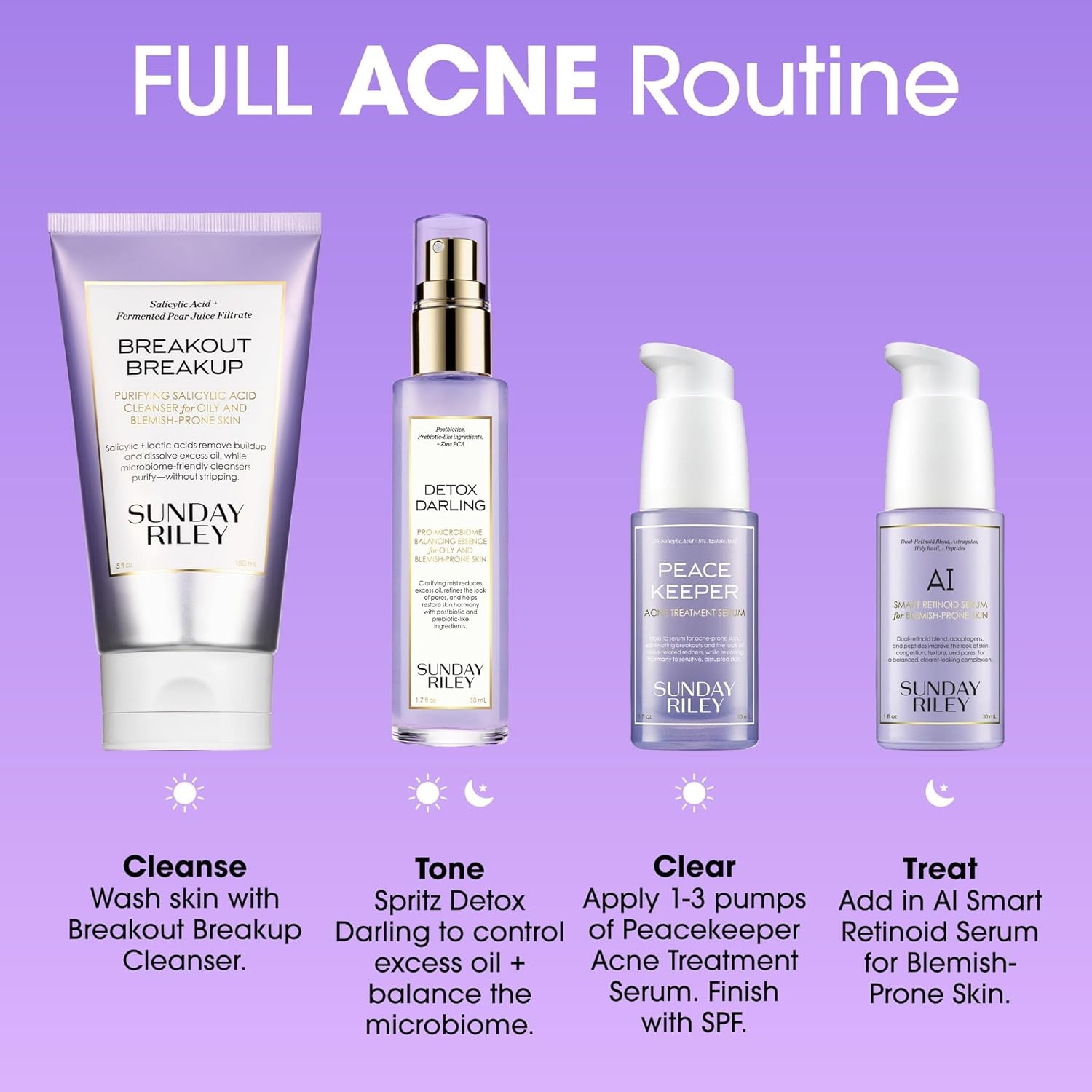 Sunday Riley Peacekeeper Azaleic and Salicylic Acid Acne Treatment Serum(Off White) - view 5