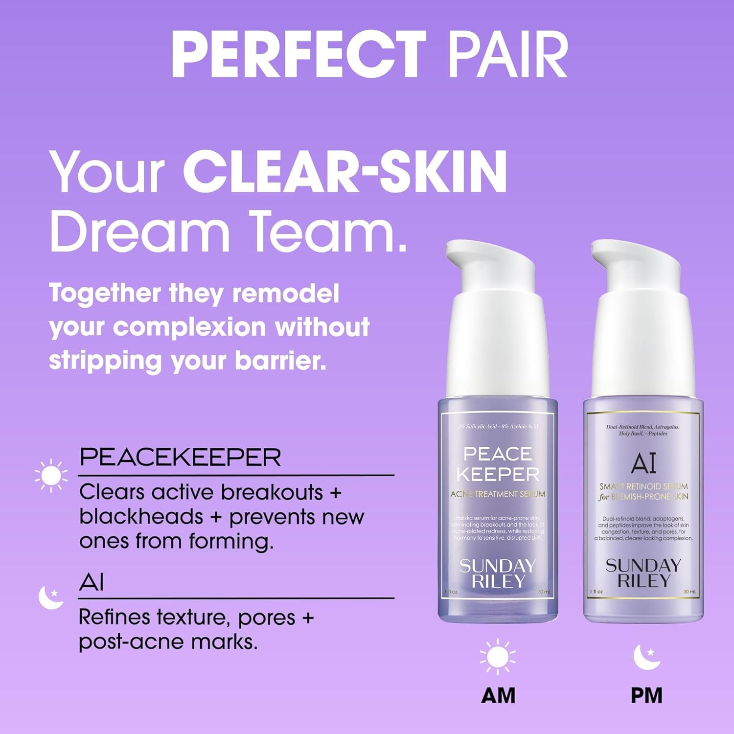 Sunday Riley Peacekeeper Azaleic and Salicylic Acid Acne Treatment Serum(Off White) - view 6