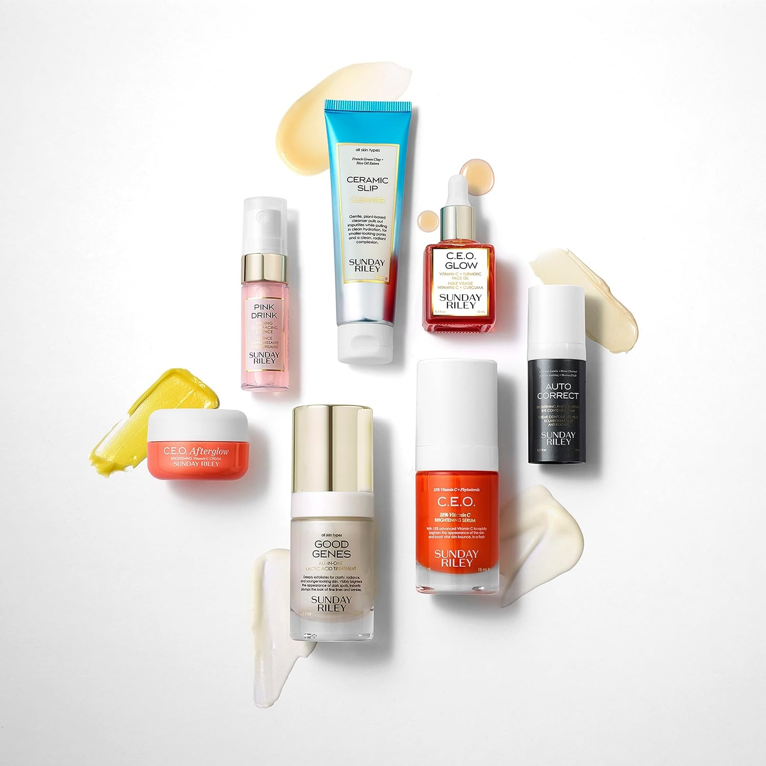 Sunday Riley Wake Up With Me Complete Brightening Morning Skincare Set(Orange)