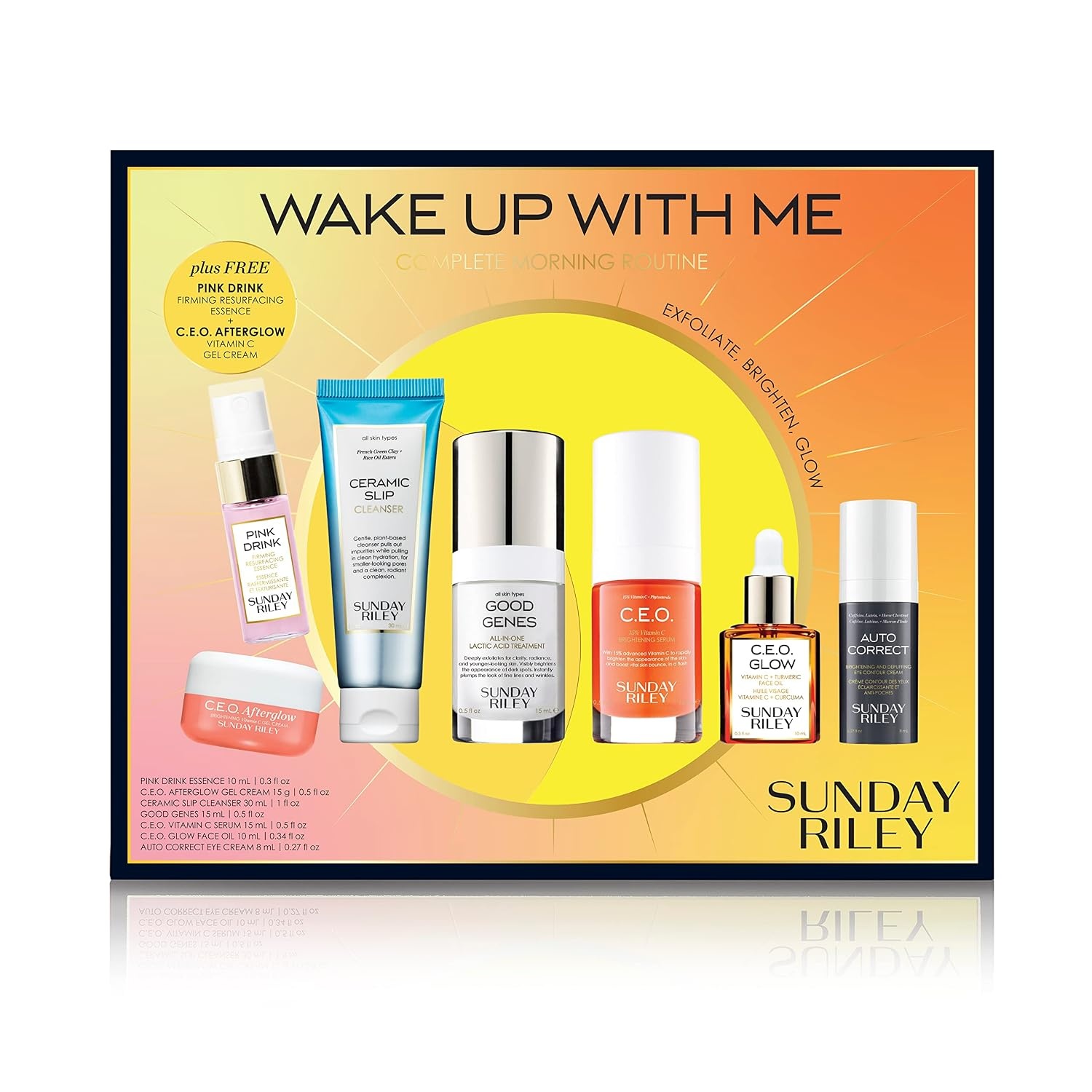 Sunday Riley Wake Up With Me Complete Brightening Morning Skincare Set(Orange) - view 3