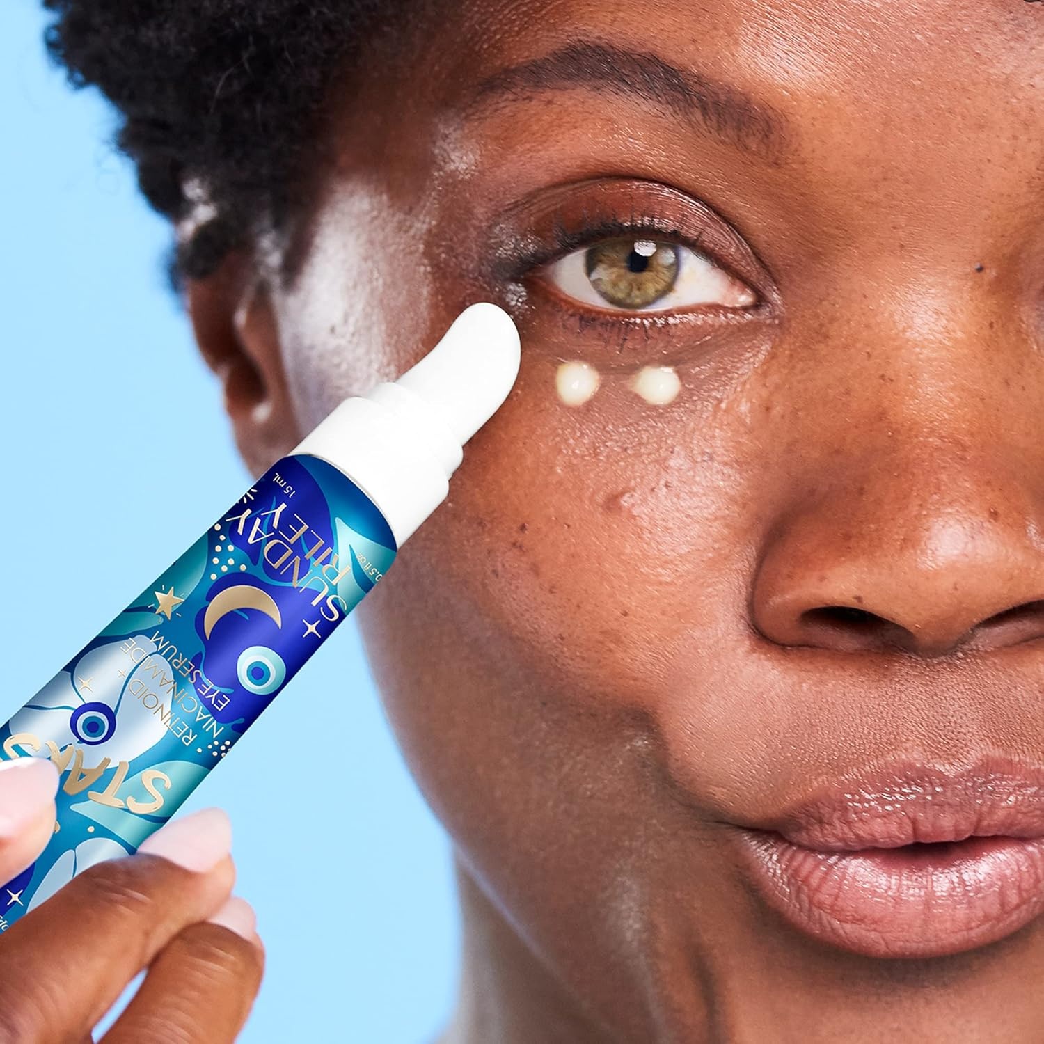 Sunday Riley 5 Stars Retinol + Niacinamide Anti Aging Eye Serum Dark Circles and Wrinkle Eye Cream(Blue) - view 2