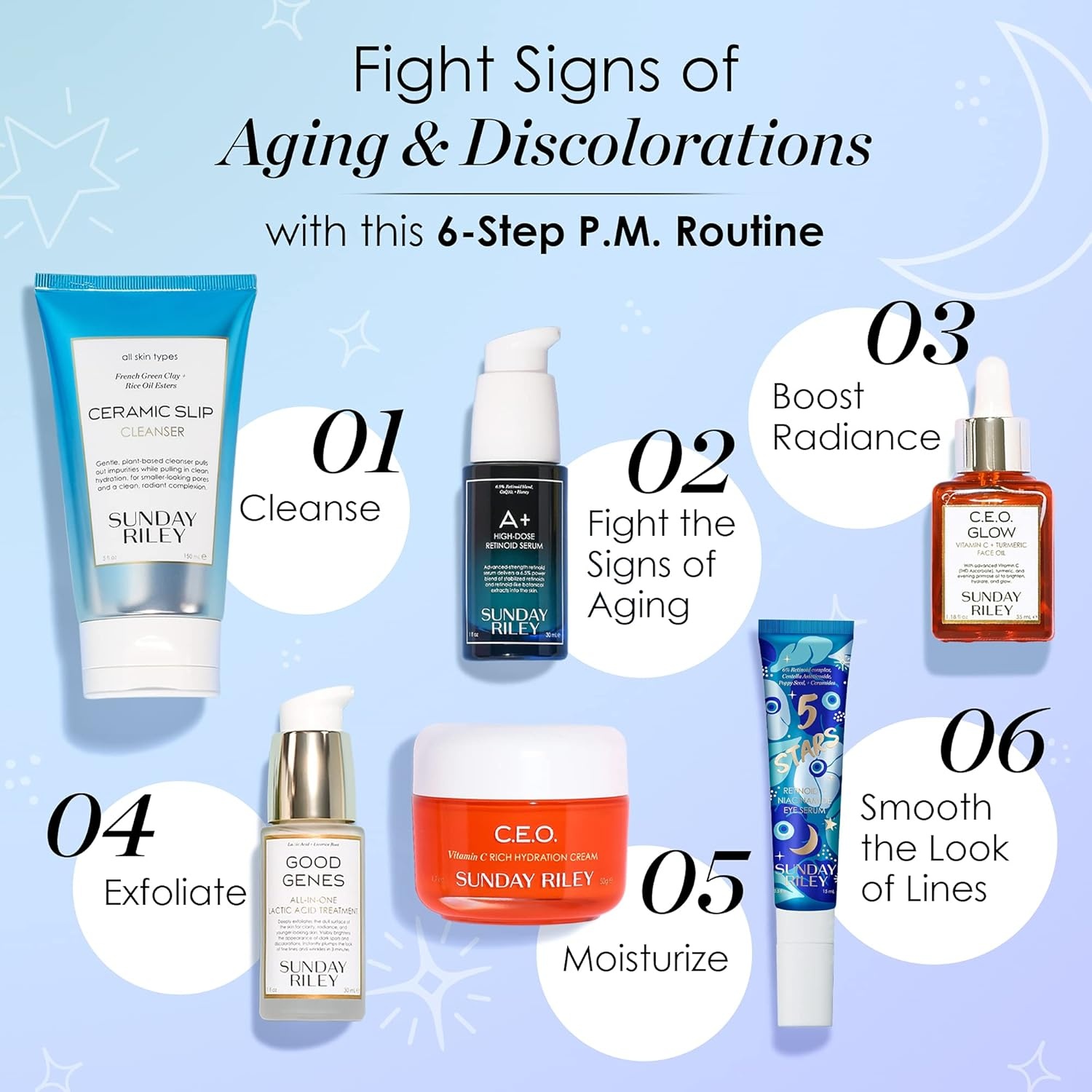 Sunday Riley 5 Stars Retinol + Niacinamide Anti Aging Eye Serum Dark Circles and Wrinkle Eye Cream(Blue) - view 4