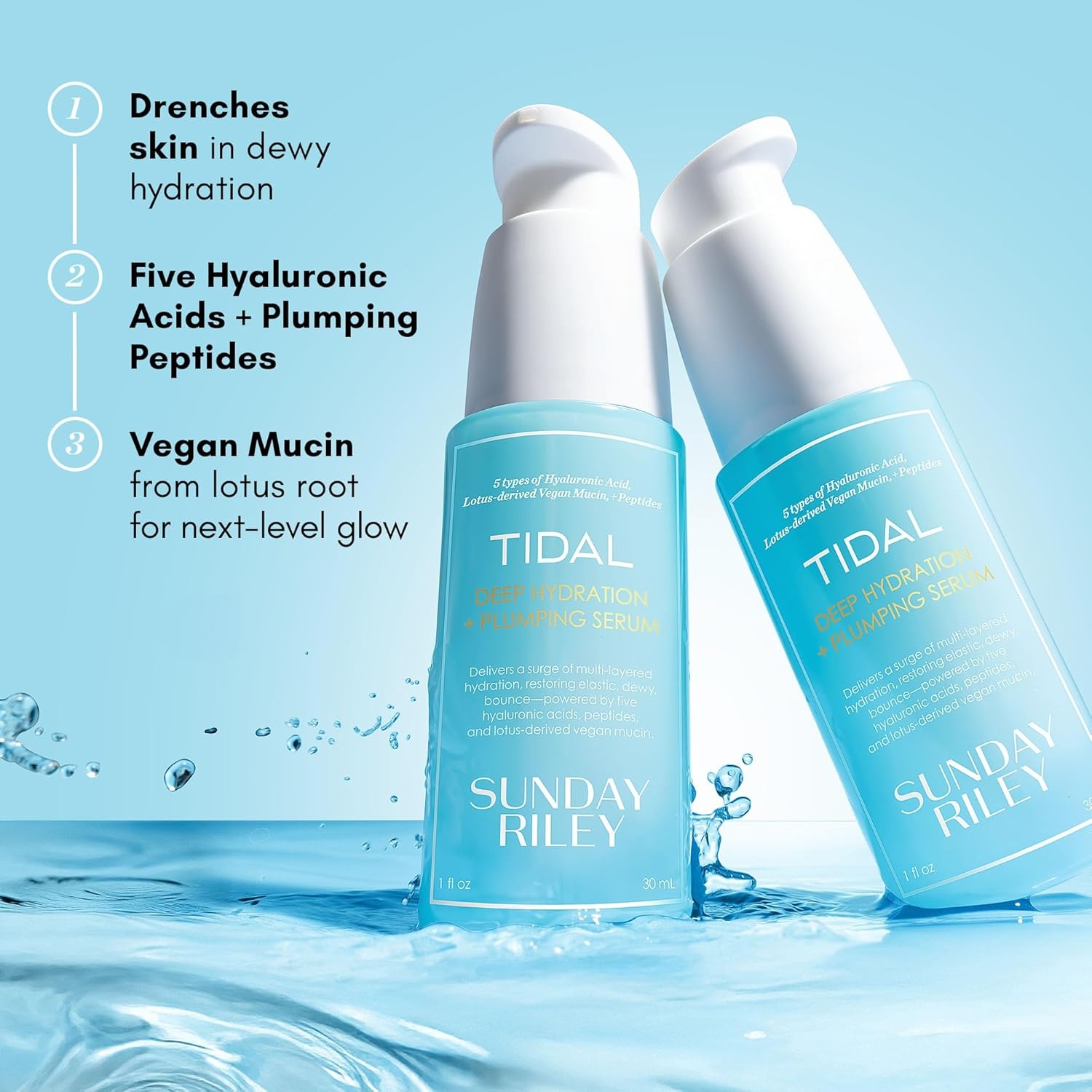 Sunday Riley Tidal Deep Hydration and Plumping Serum(Off White) - view 5