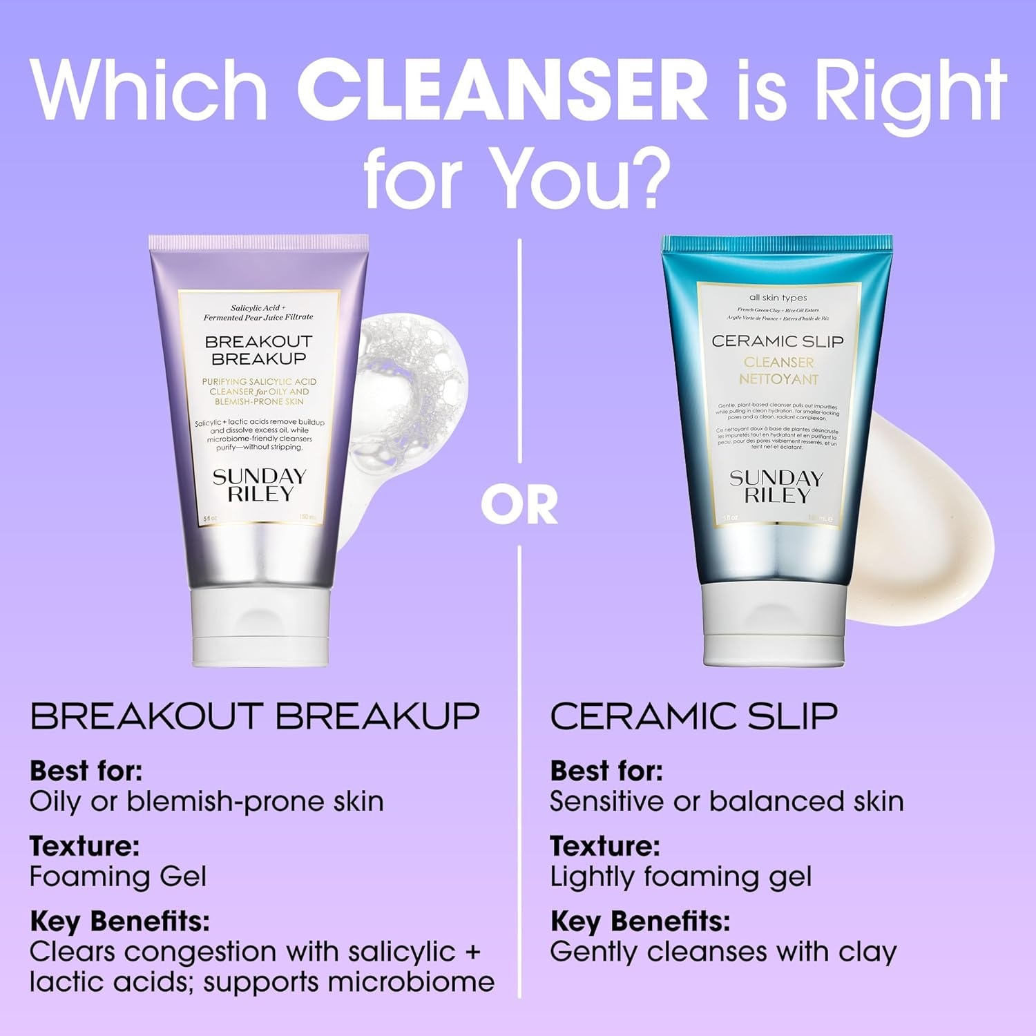 Sunday Riley Breakout Breakup Salicylic Acid Cleanser for Blemish-Prone Skin(Purple) - view 5