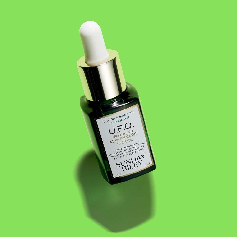 Sunday Riley U.F.O. Ultra-Clarifying Salicylic Acid and Tea Tree Acne Treatment Face Oil(0.5 Fl Oz (Pack of 1))