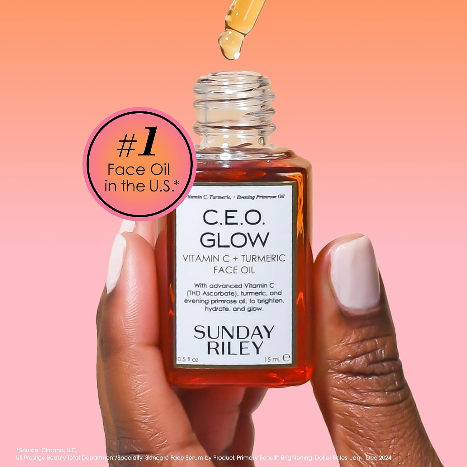 Sunday Riley C.E.O. Glow Vitamin C & Turmeric Face Oil(0.5 Fl Oz (Pack of 1)) - view 2