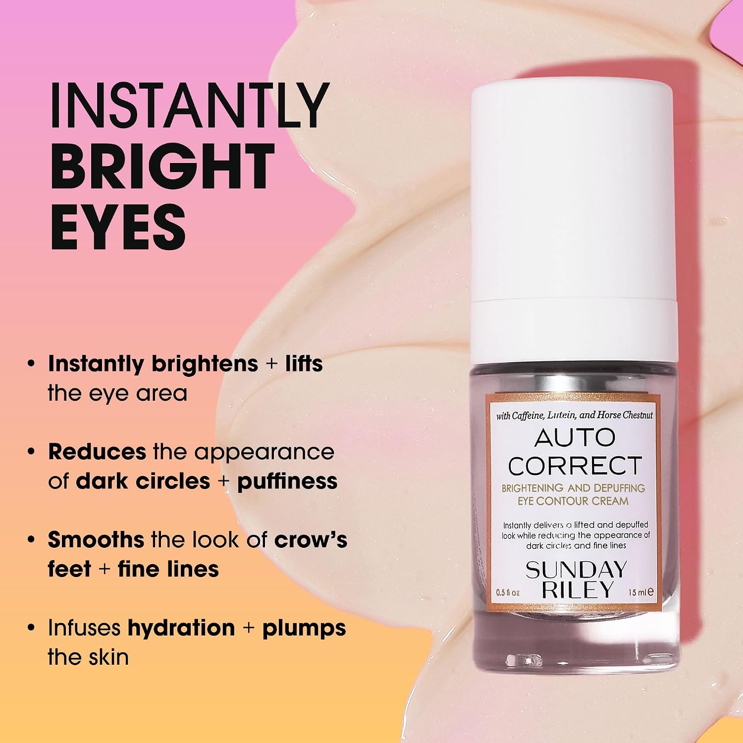 Sunday Riley Auto Correct Eye Cream(0.5 Fl Oz (Pack of 1))